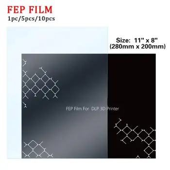 

280x200mm Sheet Optical Grade Office UV 3D Printer Accessories HD 0.1mm Thickness LCD FEP Film Replacement Parts For SLA DLP