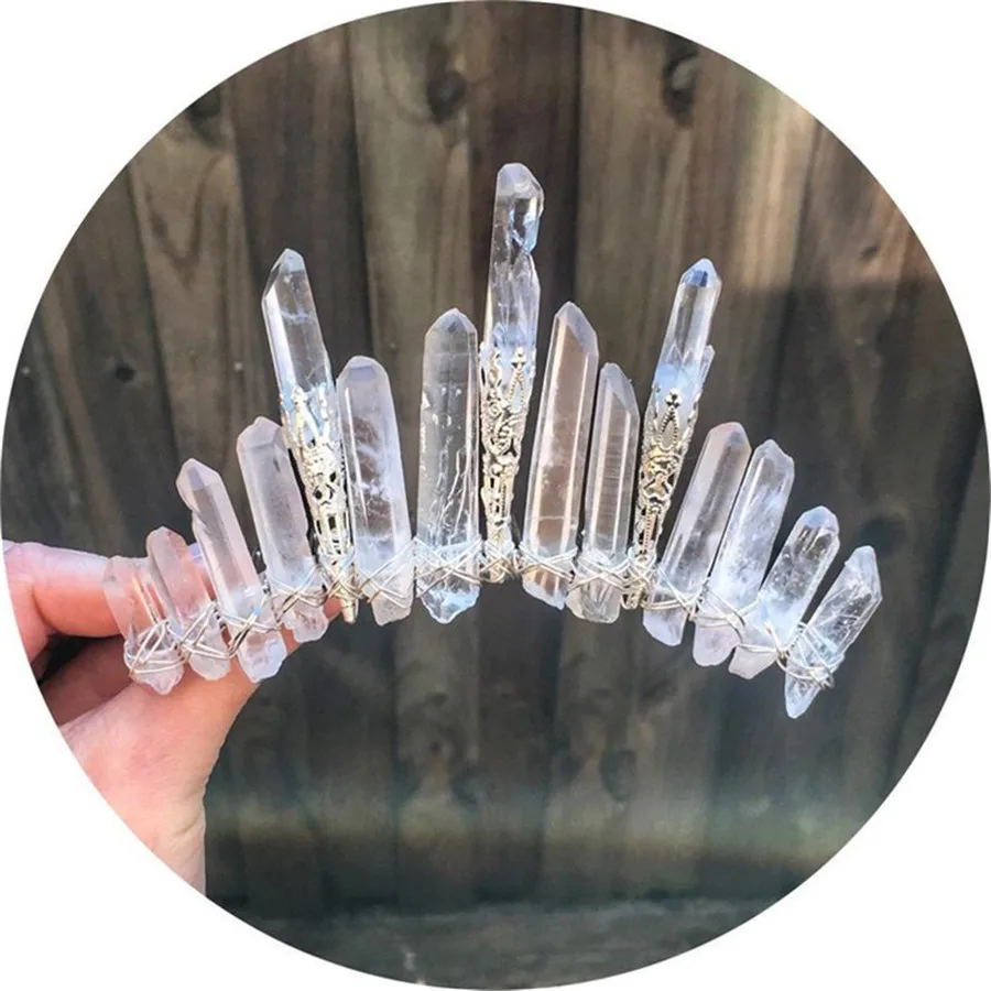 Luxury Natural Crystal Hair Combs Headdress Prom Bridal Wedding Accessories Gold Leaves Jewelry Pins | Украшения и аксессуары