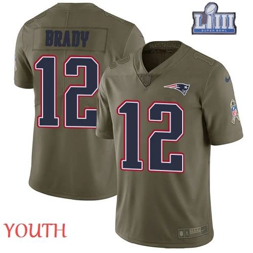 YOUTH Молодежная Детская Новая Англия Том Брейди Патриоты Суперкубок LIII Bound Camo jersey - Цвет: YOUTH