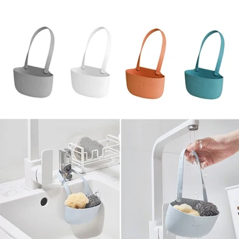 

Kitchen Sink Sponge Storage Basket Drain Rack Brush Holder Home Storage Organizer Faucet Hanging Baskets Kitchen Bathroom Tool