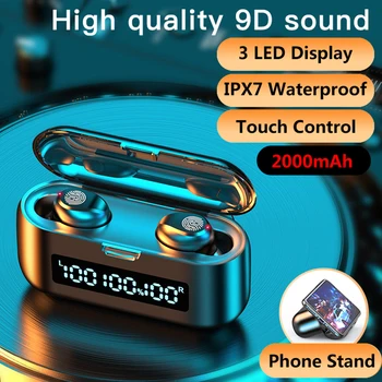 

TWS Wireless Bluetooth 5.0 Earphones IPX7 Waterproof Stereo Bass Earphone In Ear Headphones Noise Cancelling Sport Earbuds