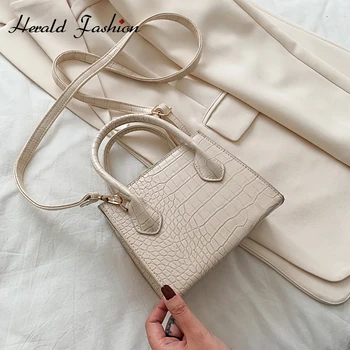 

NEW Brand Luxury Crocodile Pattern Leather Shoulder Bags Trendy Ladies Mini Flap Designer Pink Bag Small Handbags For Women