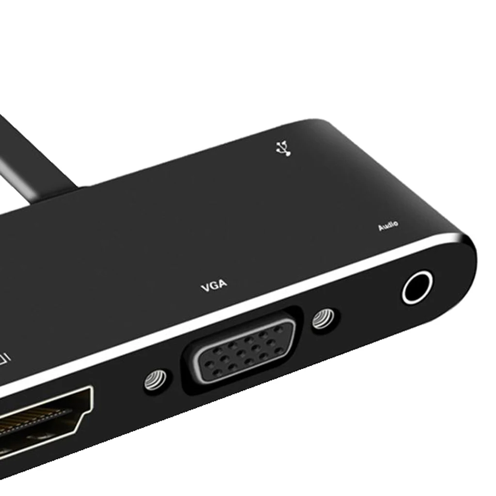 Baoblaze 5в1 USB-C концентратор тип-c до 4K HDMI VGA USB3.0 адаптер для MacBook Pro