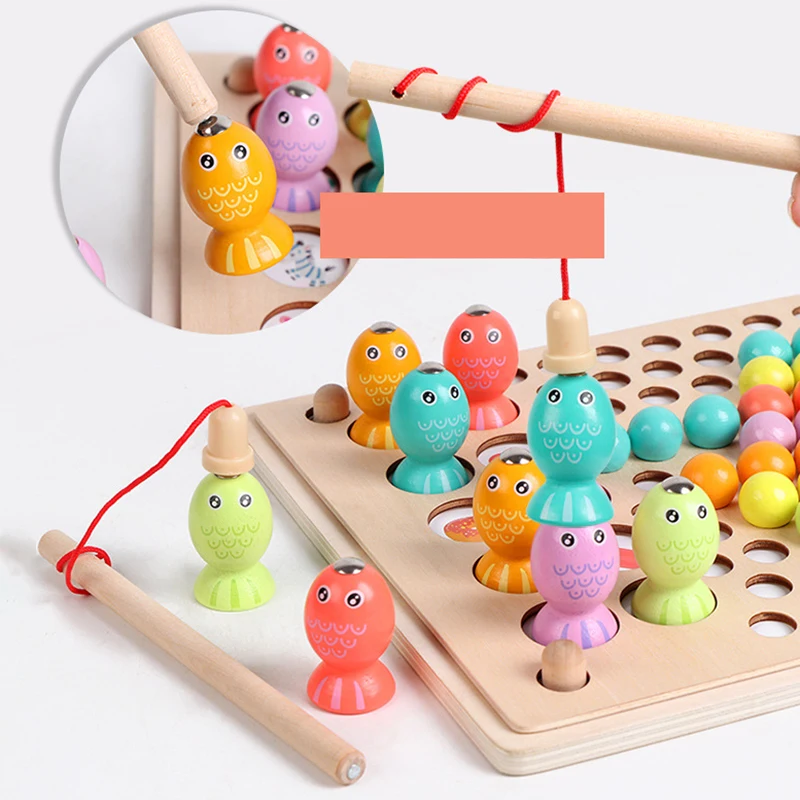Детские деревянные игрушки ручной Тренировки Мозга клип бусины палочки для еды бусины игрушки Раннее Образование Головоломка доска математические игры игрушки памяти C