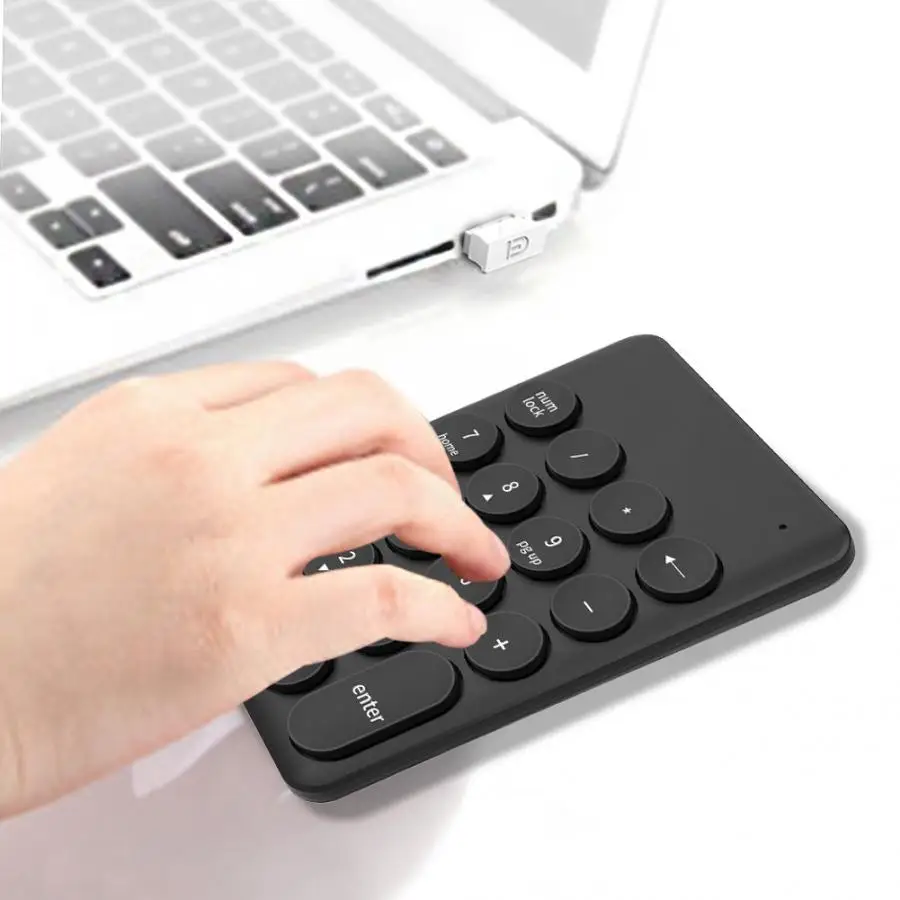Новые Портативный Беспроводной игровая клавиатура 18-ключ мини цифровая клавиатура 2,4 ГГц цифровая клавиатура