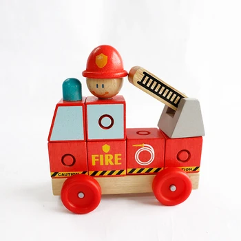 

Wooden Assembled Puzzle Building Blocks Classic Mini Car Kids Toys with Buckles toys brand toy educative toy