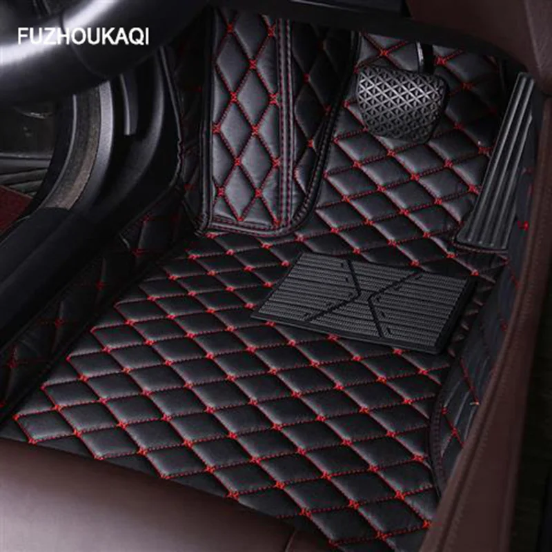 Leather car floor mats for Toyota Camry 2006 2014 2015 2016 2017 2018