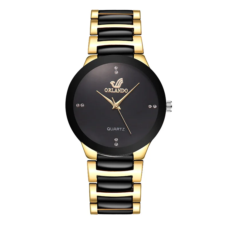 

Hot Selling Women's Quartz Watch Diamond Scale Alloy Steel Strap Strap Imitation Tungsten Steel Ceramic