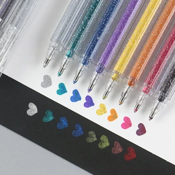 

8 pcs/set Colored Highlighter Pen Bling Bling Glitter Color Art Marker Pens for Drawing Scrapbook Album DIY School Stationery