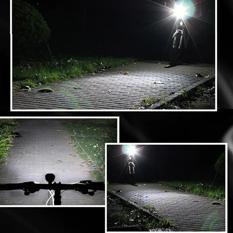 Top Waterproof Bicycle Light Computer Cycle Speedometer Lights USB Rechargeable Bike Front Light Flashlight LED Cycling HeadLight 15