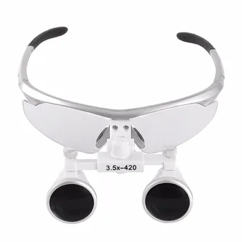 

Dental Loupes 3.5X 420mm Surgical Glasses with Portable LED Head Light Dental Equipment Surgical Dentists Magnifier 2018 Hot New