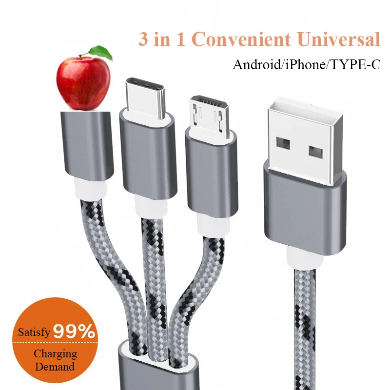 Кабель зарядного устройства NATTHSWE для iPhone XS MAX X 8 7, кабель Micro usb type C для samsung Galaxy S9 S8, кабель для быстрой зарядки, Кабель зарядного устройства
