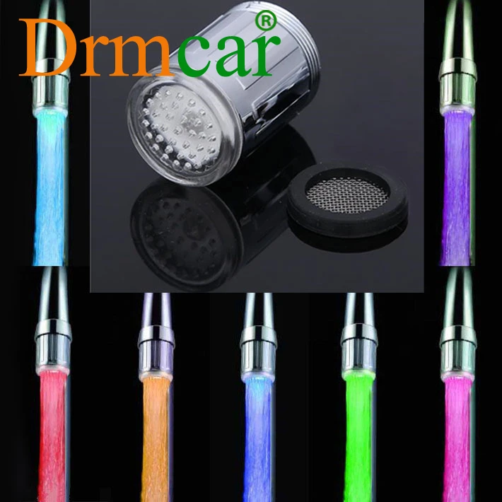 

LED Faucet Streaming Lamp 7-color Variable Light Shower Faucet Pressure Sensor Bathroom Temperature Kitchen Accessories