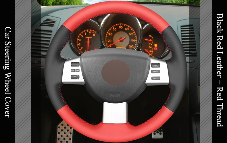 LQTENLEO черная красная крышка рулевого колеса из искусственной кожи для Nissan Quest 2004-2010 Altima 2005-2009 Мурано Максима 2004-2008