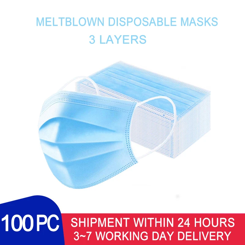 

Mouth Masks For Hair Stylist Anti-Virus 100&20 Piece/Package Disposable Protective Face Mask Level 95%Filtration Cover Dust Mask