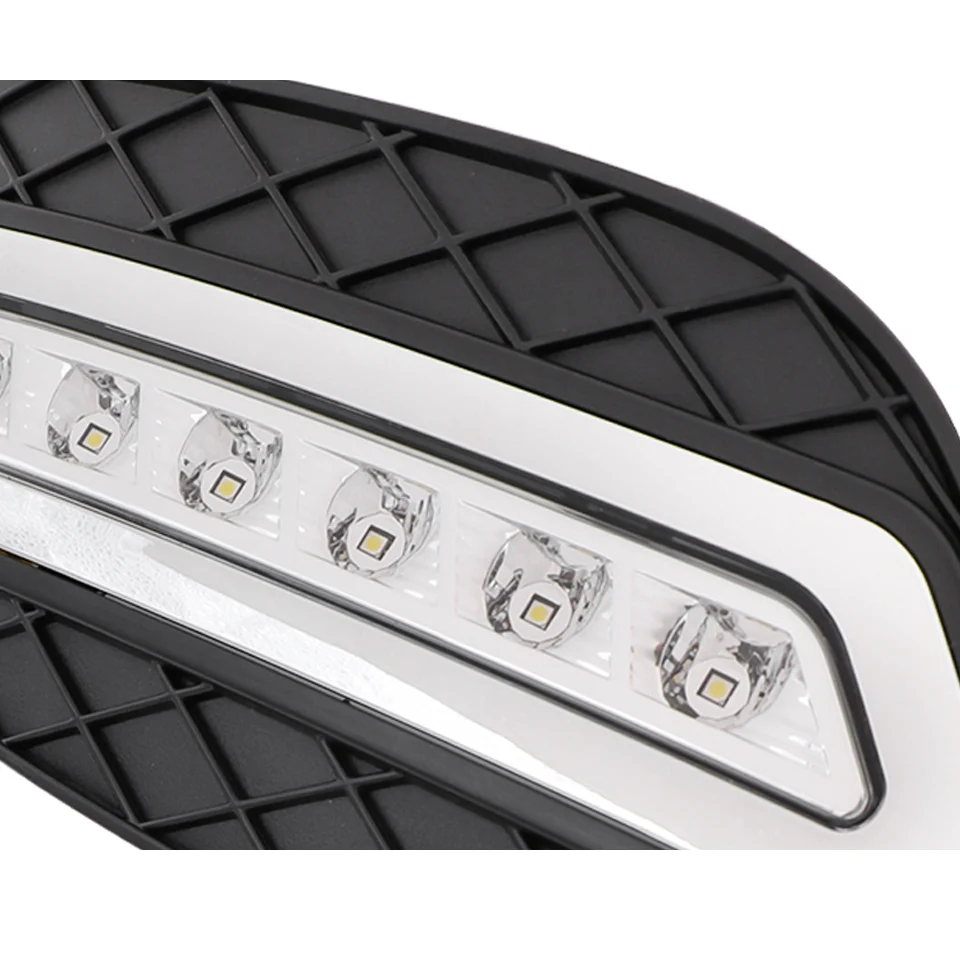 2Pcs Car LED DRL Fog Lamp Decoration Running Light For Mercedes Benz viano 2011 2012 2013 2014 12V Daytime Car Light