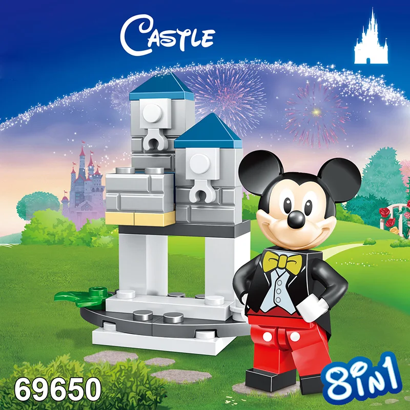 Dream Castle Play Set Mickey Minnie Mice Donald Duck Daisy Mini Toy Figure for kid Building Block Brick Compatible with Lepining