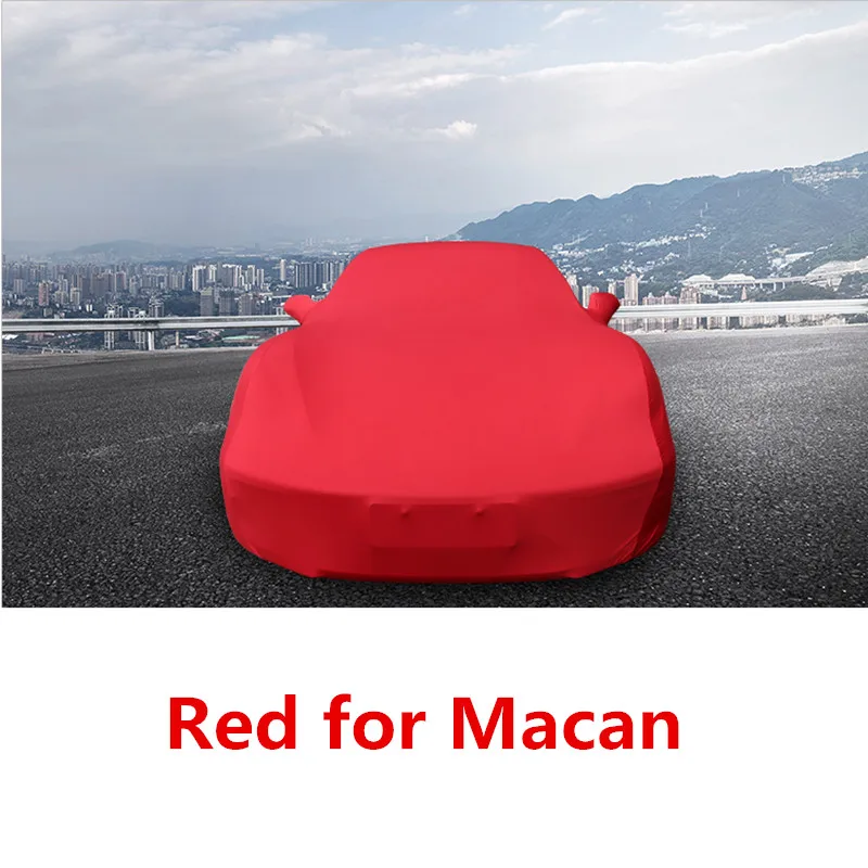 Бархатная полная защита кузова Крышка для Porsche Macan 911 918 718 аксессуары - Color Name: Red for Macan