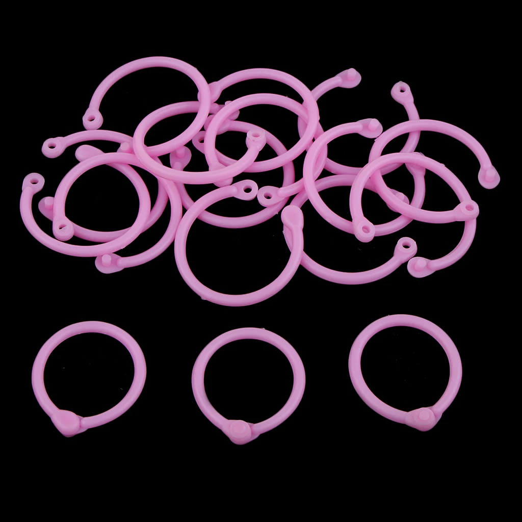 16 Pieces Openable Book Rings Circles Loose Leaf Binding Rings For DIY Crafts,Office Home Stationery Accessory Snap Clip Rings