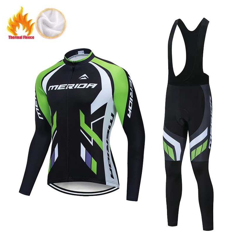 

Pro team 2020 Winter Thermal Fleece Cycling Jersey Set Maillot Ropa Ciclismo Long Sleeve MTB Bike Keep Warm Men Outdoor Clothing