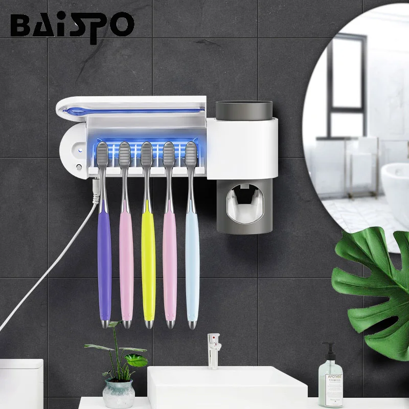 BAISPO Новый USB перезаряжаемая ультрафиолетовая зубная щетка держатель