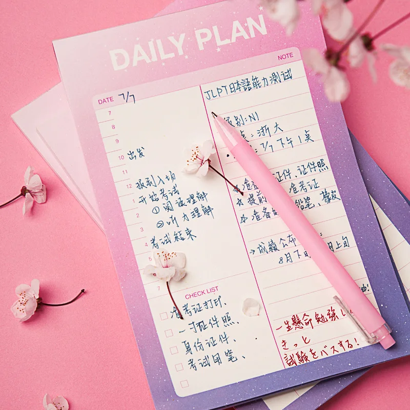 

Kawaii Memo Pad Planner Study Work Daily Plan Paper Notes To Do List Check Quadrant Stationery Office Accessory School Supplies