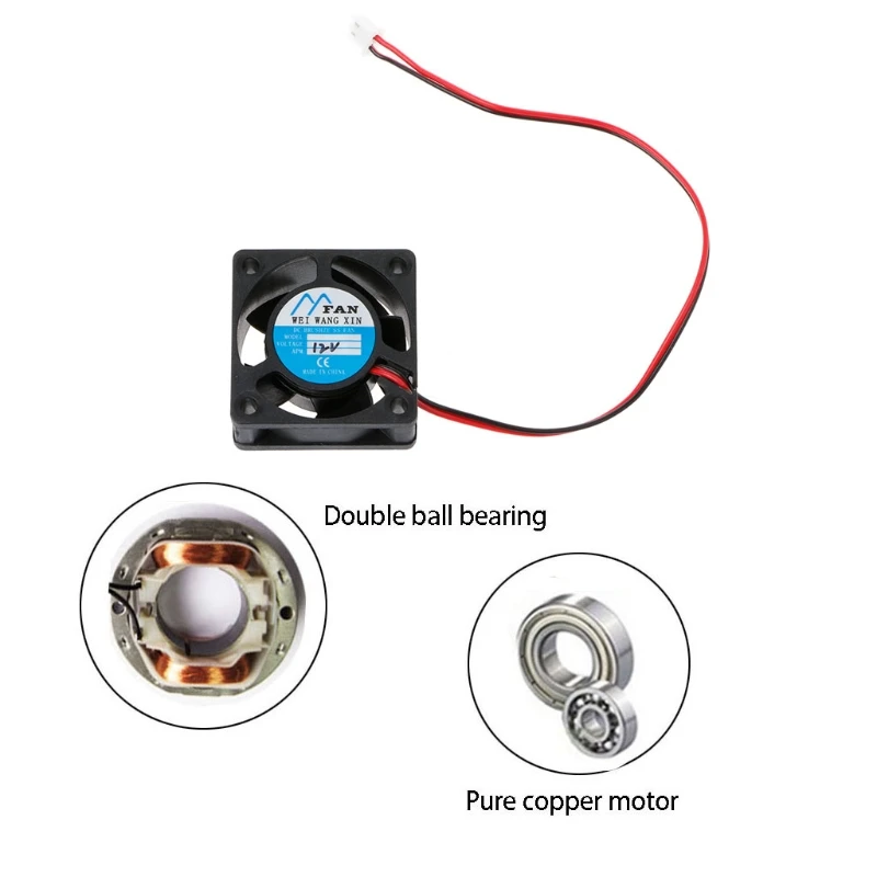 40 мм × 40 мм × 20 мм DC 12V 2-контактный 5 Лезвия кулер безщеточный мини вентилятор охлаждения 4020 F3MA