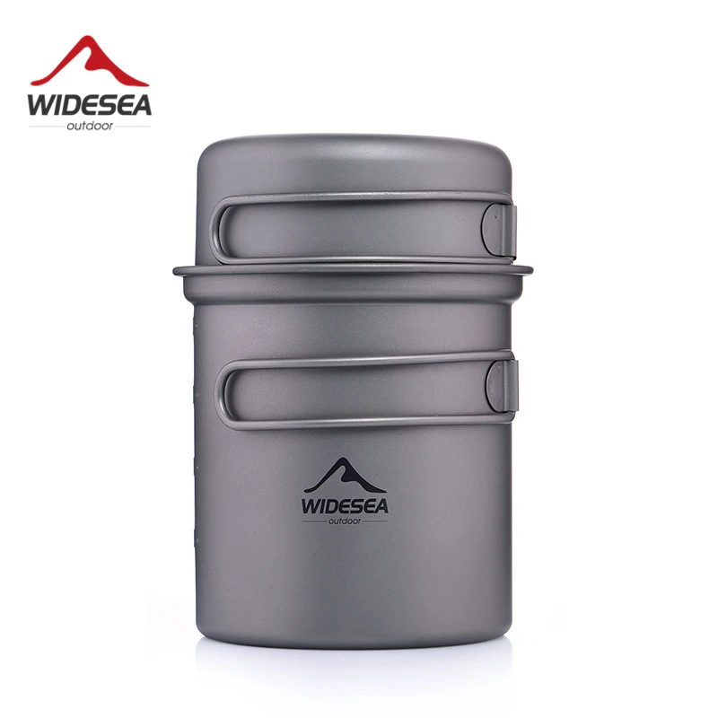 

Widesea Titanium Camping Cookware Outdoor Cooking Set Pot Hiking Trekking Travel