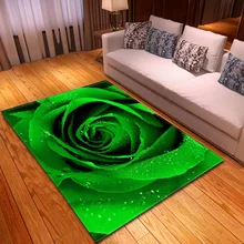 3D ковер с цветущей розой, для украшения дома, для гостиной, большие ковры, фланелевые, мягкие, романтические, для спальни Святого Валентина, для гостиной, ковры