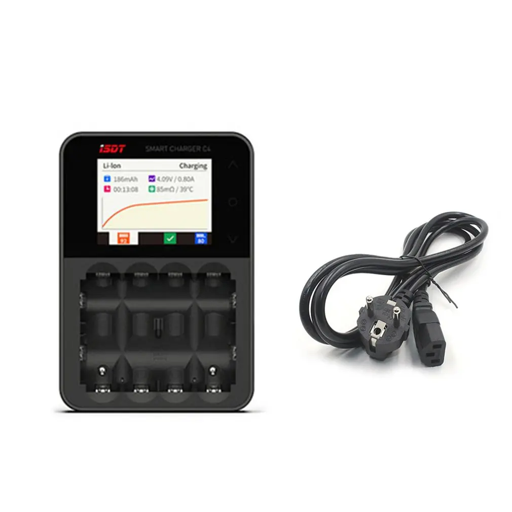 

ISDT C4 8A Touch Screen Smart Battery Charger With USB Output For 18650 26650 AA AAA Battery