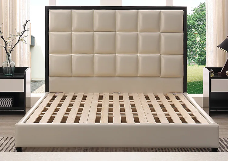 Europe and America Genuine leather bed frame Soft Beds Home Bedroom Furniture cama muebles de dormitorio / camas quarto 1.8*2 m