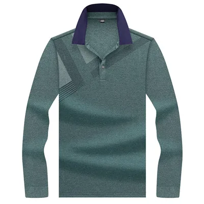 8872-GREEN Tace& Shark Рубашки поло для мужчин с длинным рукавом Повседневная Мужская брендовая рубашка-поло высокое качество хлопок анти-пилинг рубашки поло в полоску - Цвет: 8872-GREEN