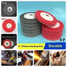 Disque de polissage en Fiber de Nylon, 9P, dureté 100mm, pour meuleuse d'angle, 10 pièces