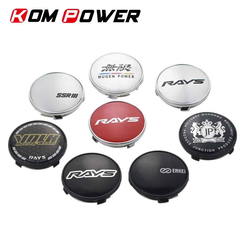 SET OF 4 RAYS wheel cap 61mm OD & 56mm ID ENKEI hub cap SSR VOLK center for rims car cover base