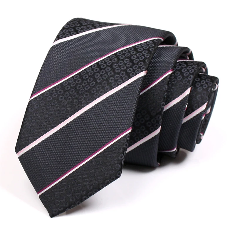 

Brand New Men High Quality Striped Tie 6CM Skinny Ties for Men Business Suit Great For Work Party Male Fashion Necktie Gift Box