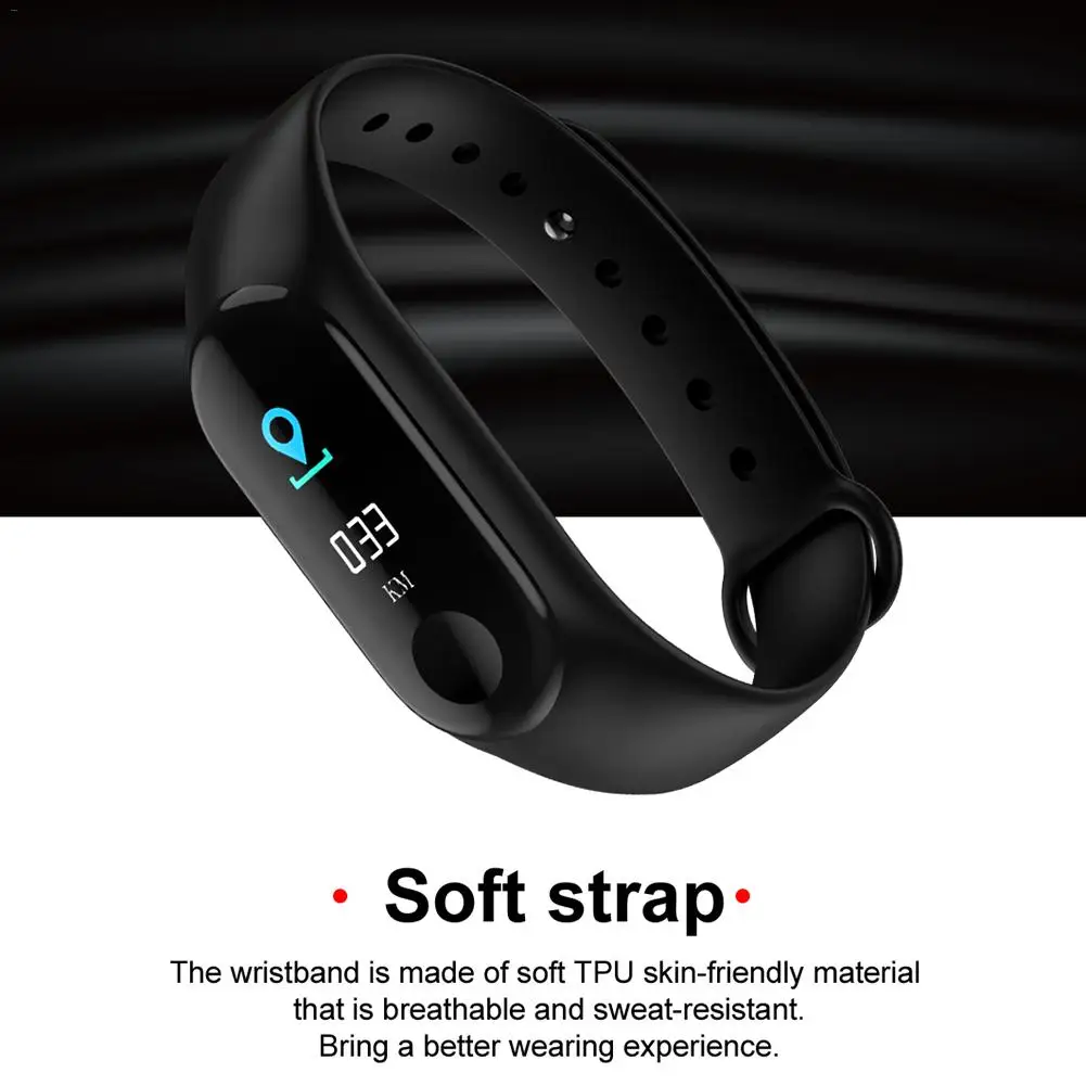 M3 умные спортивные часы, умный Браслет, цветной экран, фитнес-счетчик, пульсометр, кровяное давление, спортивный браслет для Android IoS