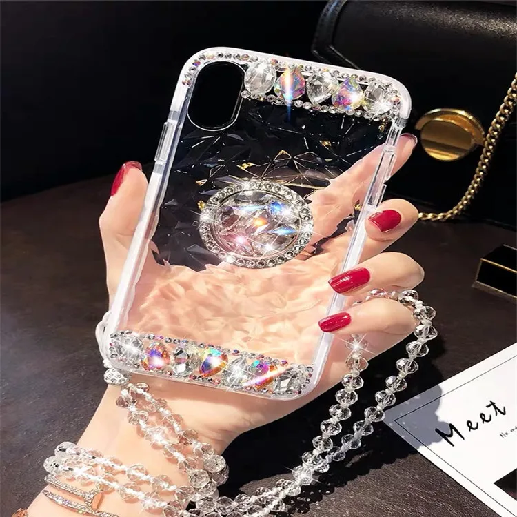

Diamond Pattern Mobile Phone Shell Drop-Resistant Protective Case Case for Apple iPhone Xs Max Case for iPhone 8 Case