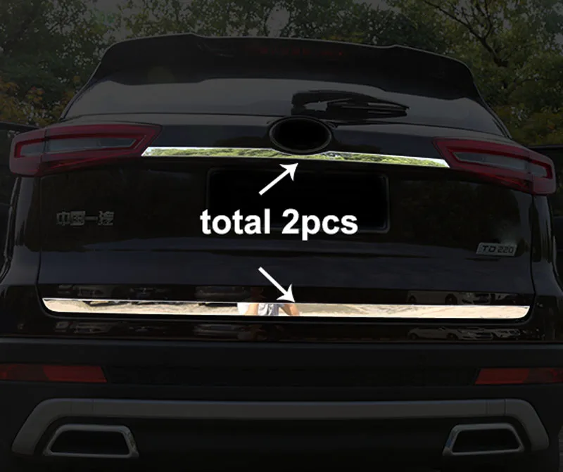 

2pcs for FAW R7 R9 Tailgate trim Decorative Stainless steel BESTURN senia