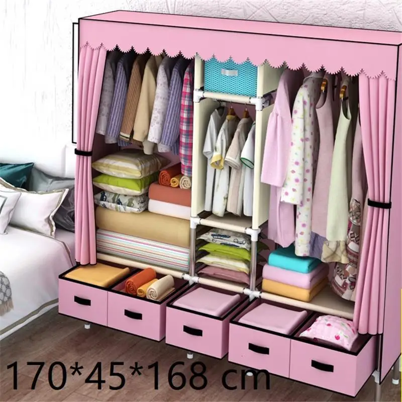 Version AB Armadio Guardaroba Meuble Range Tela Mobile Per La Casa Armario Guarda Roupa шкаф Mueble De Dormitorio шкаф - Цвет: Version AB