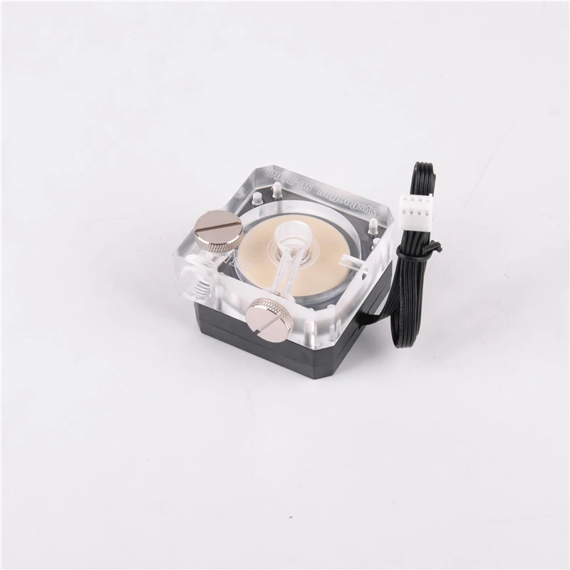 Acrylic top Syscooling 450л/ч бесщеточный DC 12 В 25дб MCU SC-P60A акриловый водяной насос с светодиодный для системы охлаждения ПК - Цвет: Acrylic top