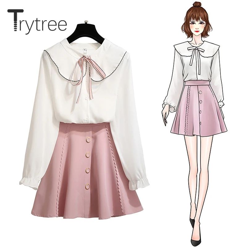 lingerie set Trytree summer Autumn Women two piece set Casual Polyester tops + short Soild Female Office plus size Suit Set Short Sleeve Sets white two piece set