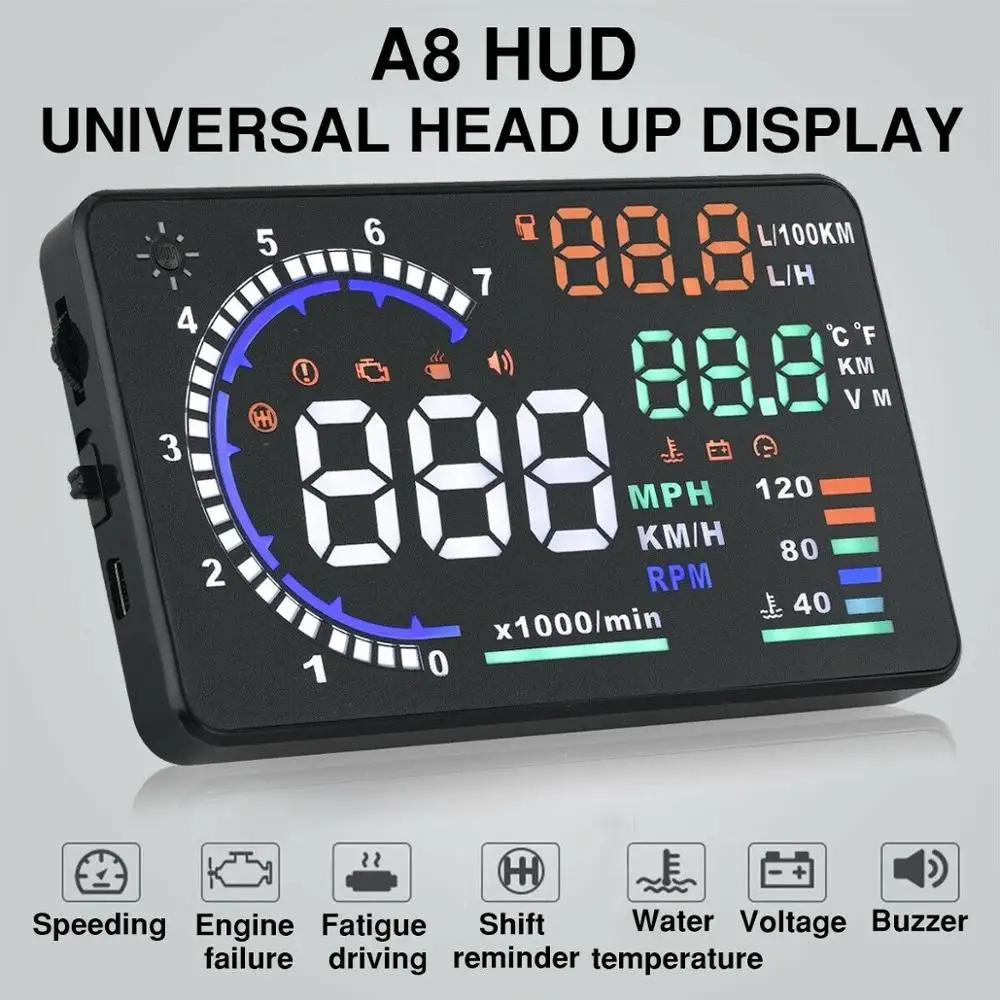 

Car Head Up Display OBD2 HUD Car Speedometer On-board Computer Auto OBD2 Display Car Windshield Projector HUD Car Electronics