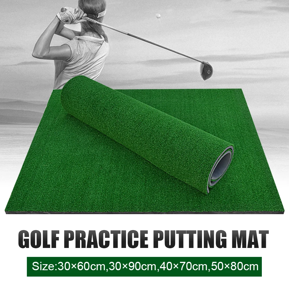 Golf Practice Grass Mat 4 Size Indoor Training Hitting Pad Backyard With Tee Outdoor Mini Aids Accessory | Спорт и развлечения
