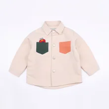 Оригинальная детская одежда; детская бархатная рубашка; цветная хлопковая рубашка с рисунком для малышей