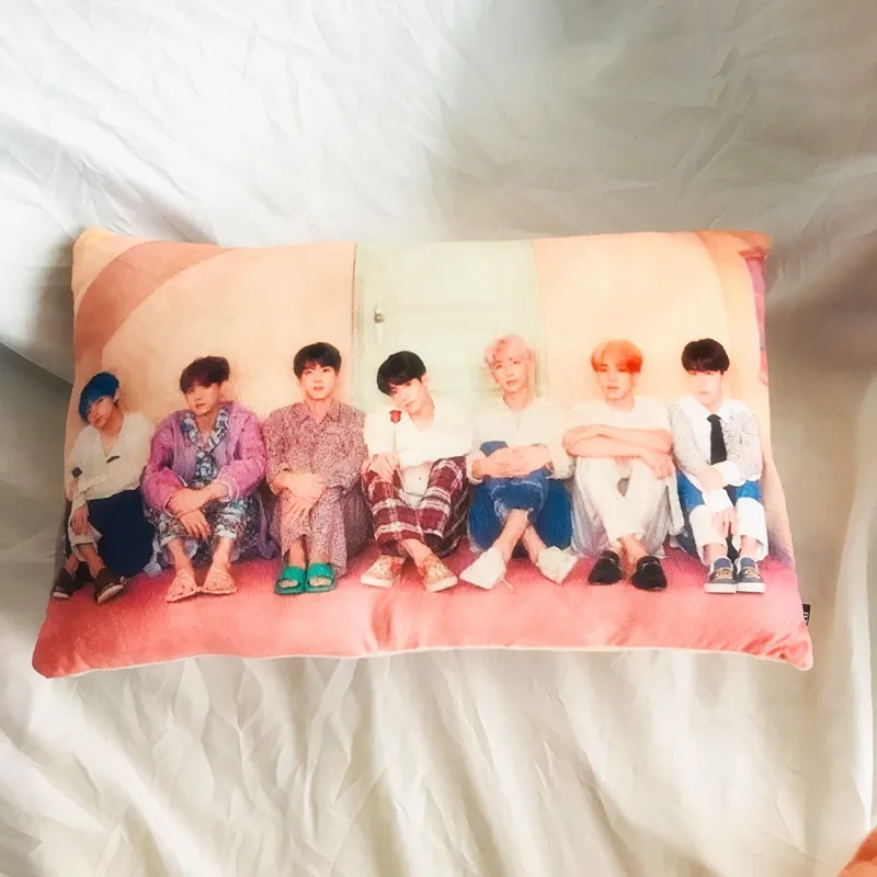 KPOP Bangtan мальчики карта душа Persona одна сторона Подушка Чехол кровать подушка домашний декор JUNG KOOK SUGA J-HOPE FH137