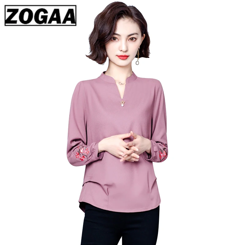 

ILARES Blouse Women chiffon Womens tops and blouses Fashion Sleeve Exquisite Embroidery Decoration Female Shirt plus size Tops