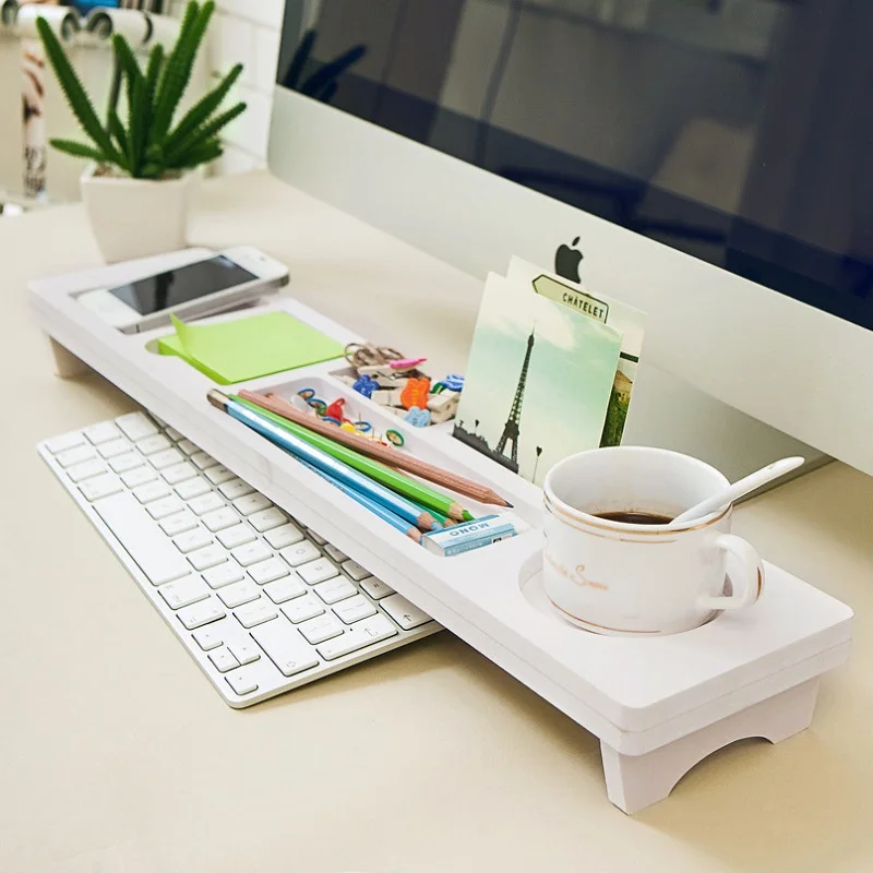 

Multi-function Desk Storage Shelf Office Desktop Organizer Phone Keyboard Storage Pen Shelf Office Desktop Organizer Shelves