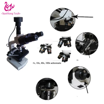 

Blood group 4x/16x/100x amiplification Biocular microscope Hematology health Diagnostic machine
