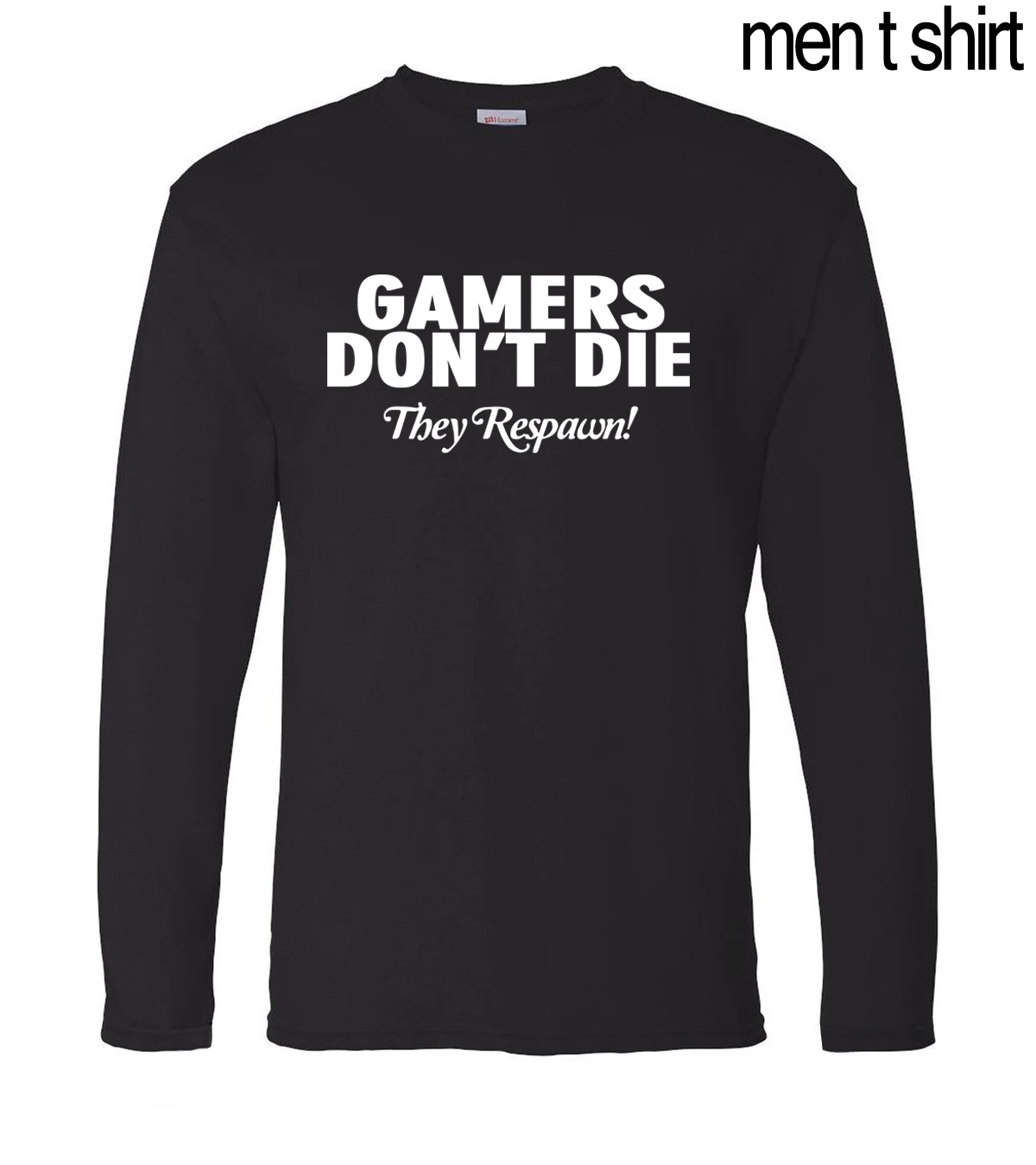 Футболка Gamers Don't Die They repawn COD PS4 XBOX 2020 Мужская хлопковая футболка с длинным