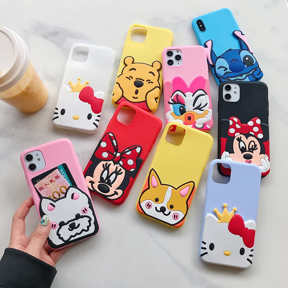 Милый чехол для телефона с Микки и Минни Маус для iPhone 11 11PRO 11PRO MAX 6 6s 7 8PLUS X XS XR XSMAX чехол для телефона